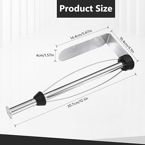 Porte-Rouleau de Cuisine en Acier Inoxydable, Porte-Rouleau de Cuisine sans Percer, Autoadhésif et Perçable Porte-Rouleau de Cuisine pour Cuisine, Salle de Bain - Nail Gallerys