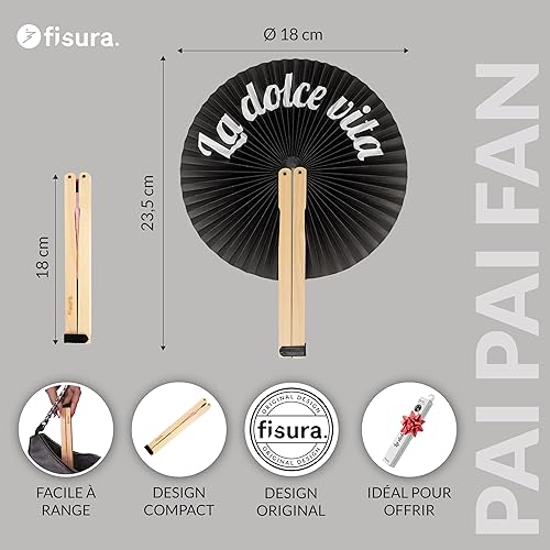 fisura. – Éventail pliable avec message. Éventail pliable original en papier. Pai pai multicolore. Détail de mariage pour invités. Cadeau fête ou cérémonies. - Nail Gallerys
