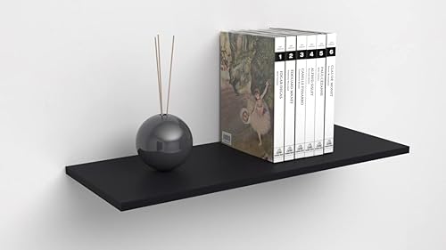 Alfredo Calandrelli Étagères murales en bois mélaminé, en différentes tailles et couleurs (noyer, 70 x 20) - Nail Gallerys