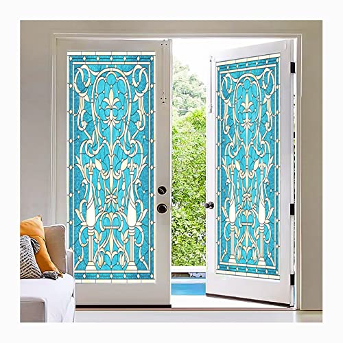 Siunwdiy Film Vitrail occultant pour fenêtre Salle de Bain,Film De Fenêtre Intimité La Fenêtre Vitre Autocollant Opaque Décoratif Vitrail Film pour Vitre,13,60x80cm(24x32inch) - Nail Gallerys