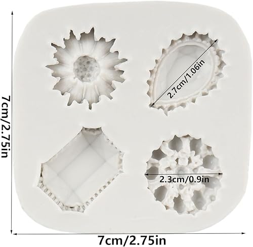 MINFEIDMS Moule en silicone en forme de perles et de diamants - Pour décoration de gâteau, cupcake, chocolat, bonbons, sucre, artisanat - Pâte polymère - Nail Gallerys