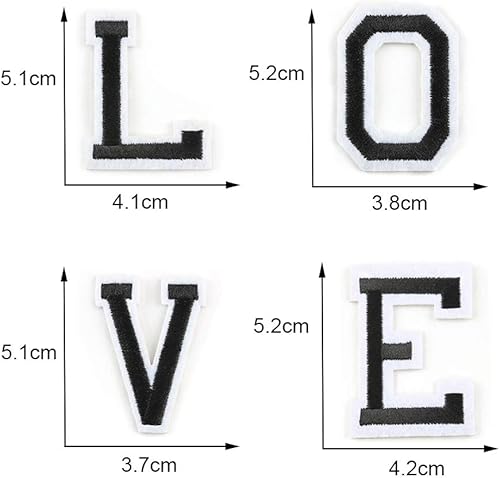 Zasiene Lettre a Coudre 104 Pièces Patch Thermocollant Vetement A-Z Insigne Décorer Patchs Lettre Thermocollante pour Bricolage Couture Patchs de Réparation Décorer Patchs(4 Couleurs) - Nail Gallerys