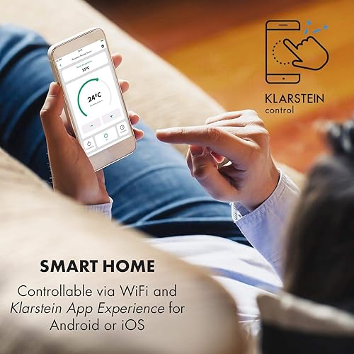 Klarstein Thermaxx Elevate Smart Radiateur à huile électrique 2720 W Puissance jusqu'à 54 m² Plage de température 7-35 °C Minuterie 24 h pour fonction on/off, affichage numérique, écran tactile, noir - Nail Gallerys