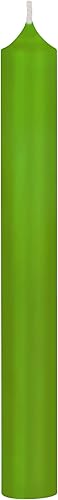 Lot de 10 bougies coniques vertes - Qualité supérieure - Fabriquées en Allemagne - 22 mm de diamètre, 18 cm de hauteur - Robinet de ferme à bougie - Longue durée de combustion de 8 heures et plus - Nail Gallerys