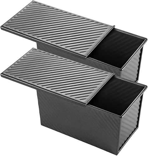 DAGLLGEW Panage à Pain avec Couvercle 2pcs 1 LB capacité en Carbone en Acier Pain pans poêle à Pain avec Pain de Pain de Pain de Pain de Pain au Fond - Nail Gallerys