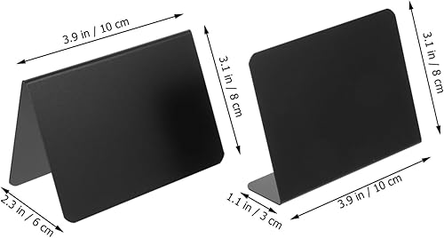 Operitacx 10 Pièces chevalets pour l'affichage tentes de noms effaçables à sec plaque acrylique Support d'identité acrylique support d'assise inscriptible porte-numéros de table blanche - Nail Gallerys