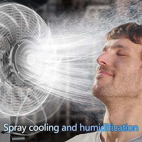 LXHGVKHJ Ventilateur Brumisateur Industriel sur Pied 65/75 cm, 3 Vitesses, Oscillant, Réservoir 42L, Ventilateur de Refroidissement pour Jardin Bureau Serre Tonnelle(30 inches) - Nail Gallerys