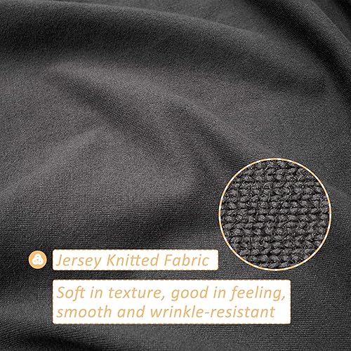 Mrs Awesome Cache-sommier en Jersey Extensible, Ultra Douce et Infroissable, Queen/Queen XL, Gris foncé - Nail Gallerys