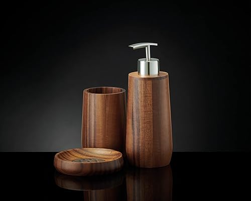 Kleine Wolke Acaia Porte-Brosse à Dents Accessoires Marron Matière : Acacia Longueur 7,5 x Largeur 7,5 x Hauteur 10,8 cm - Nail Gallerys