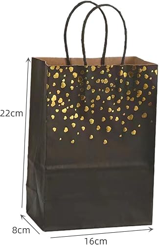 20PCS Sac de Kraft, Sac Cadeau en Papier, Sac Papier Kraft avec Poignée, Bronzage Kraft Sac Cadeau, Pochettes Cadeaux Recyclable - Nail Gallerys