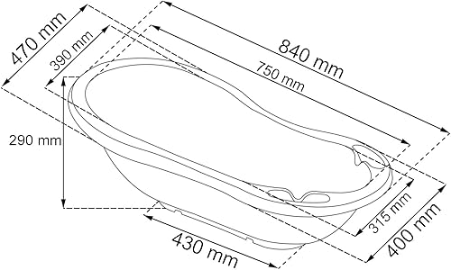 keeeper Hippo Baignoire pour Bébé Ergonomique, De 0 à 12 Mois Environ, 84 cm, Wiktoria, Blanc - Nail Gallerys