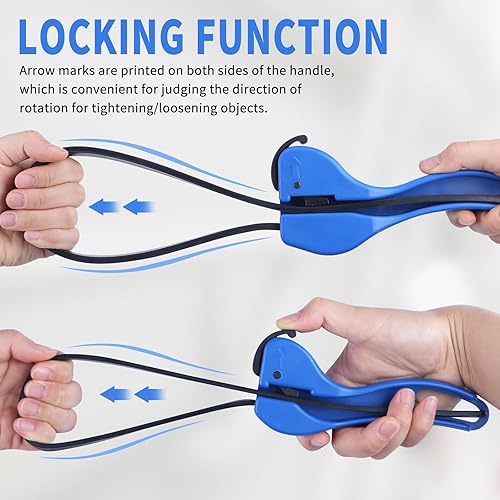 # Ouvre-bocal multifonction haute résistance avec sangles antidérapantes pour ouvrir les couvercles (bleu, taille unique) - Nail Gallerys