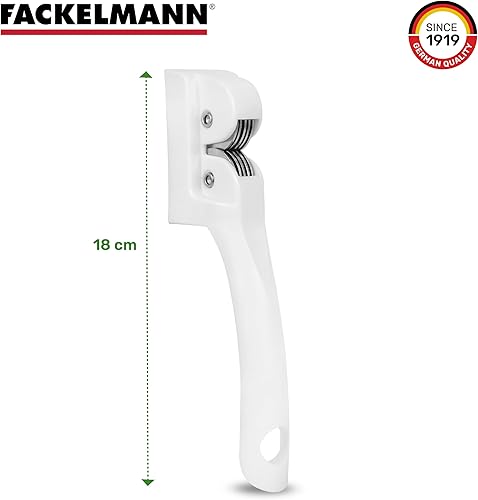Fackelmann 49275 Arcadalina Aiguiseur de Couteaux Acier Inoxydable/MIPS Blanc/Argent 18 cm - Nail Gallerys
