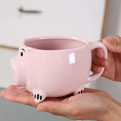 Glomora Tasse En Céramique Cochon Mignon, Tasse D'eau Rose Pour Café, Thé, Lait Et Plus Encore - Nail Gallerys