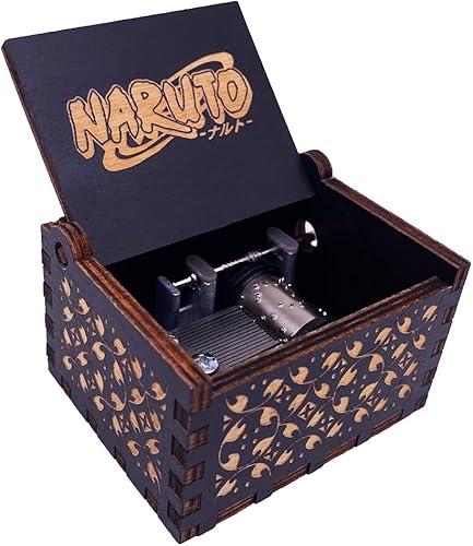 Youtang Mini Boîte à Musique à Manivelle, Boîte à Musique Naruto Sculptée en Bois, Cadeaux Musicaux (Oiseau Bleu-Noir) - Nail Gallerys