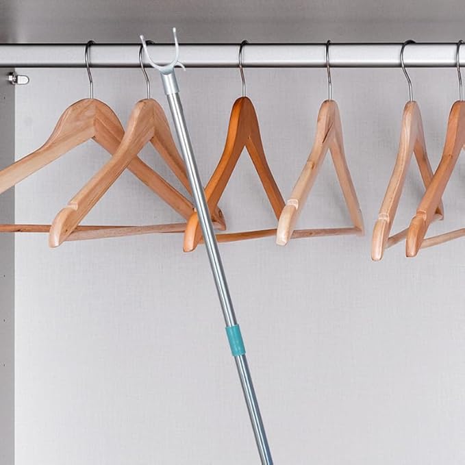 ABOOFAN Tringle à Vêtements en Plein Air Étagère Extensible en Acier Inoxydable Soutenir Perche Télescopique avec Crochet Crochets à Vêtements Chromés Doubler Tiges Plastique Dark Green - Nail Gallerys