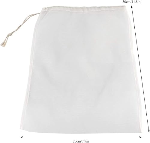 Sac de Brassage Sac de Filtrage Sacs de Brassage à Froid Réutilisables 100 Sac en Maille Fine pour Fruits Cidre Pomme Raisin Vin Presse Cordon de Serrage (20x30cm) - Nail Gallerys