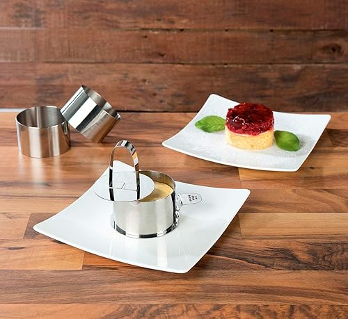 6 emporte-pièces carrés 8 x 8 cm avec poussoir & support [Rosenstein & Söhne] - Nail Gallerys