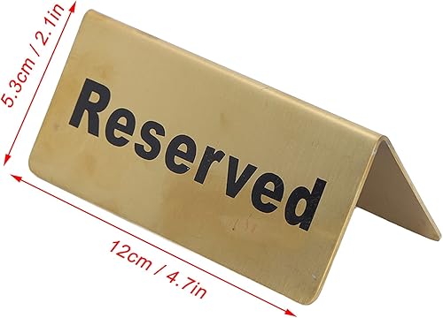 Panneaux de Table Réservés, Panneaux de Table Réservés à Double Face Panneau de Table en Métal doré réservé aux Restaurants, Mariage, Cérémonie (Réservé) - Nail Gallerys