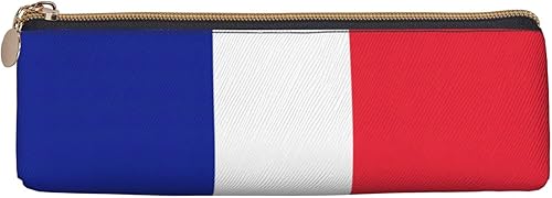 JIPOFD Trousse triangulaire créative en cuir avec drapeau français légère et pratique avec une grande capacité de rangement - Nail Gallerys