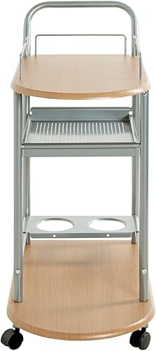 HAKU Möbel Chariot de Cuisine alu, hêtre, MDF, métal - Dim.: L 65 cm x H 83 cm x P 35 cm, Style: Modern - Nail Gallerys