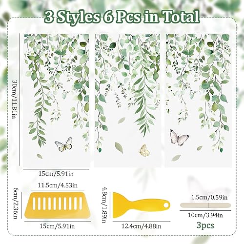 WANDIC Lot de 6 autocollants de transfert à frotter sur le thème des fleurs jaunes pour emballage de fête, scrapbooking, albums, fenêtres et meubles, 15 x 30 cm - Nail Gallerys