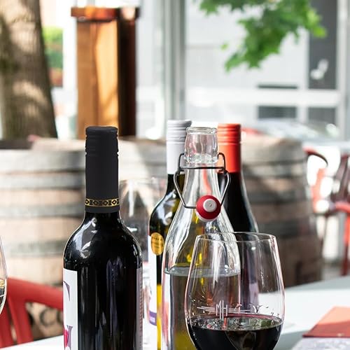 Lot de 100 capsules thermorétractables pour bouteilles de vin Rouge 33 mm M Noir - Nail Gallerys