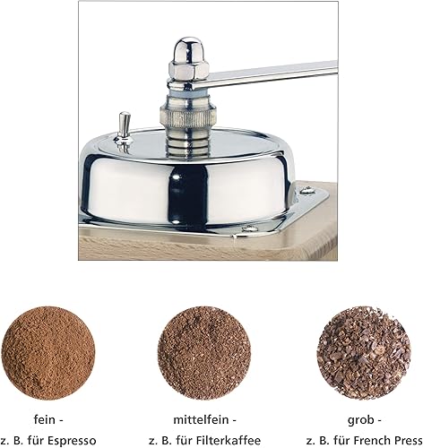 Zassenhaus Moulin à café Santiago ZA040098 en bois de hêtre vernis naturel - Nail Gallerys