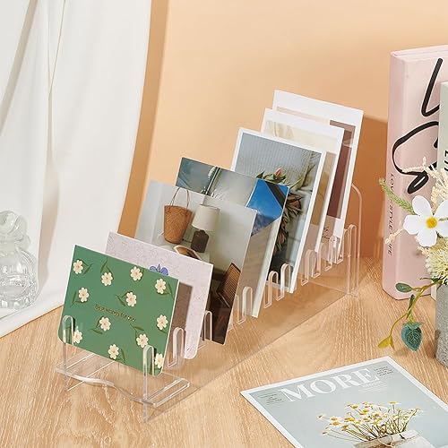 UNICRAFTALE Présentoir de Cartes de Vœux de Noël à 15 emplacement Présentoir Acrylique Autocollant Organisateur Support de Carte Postale Portable pour Présentoir de Cartes de Vœux Comptoir de Vente - Nail Gallerys