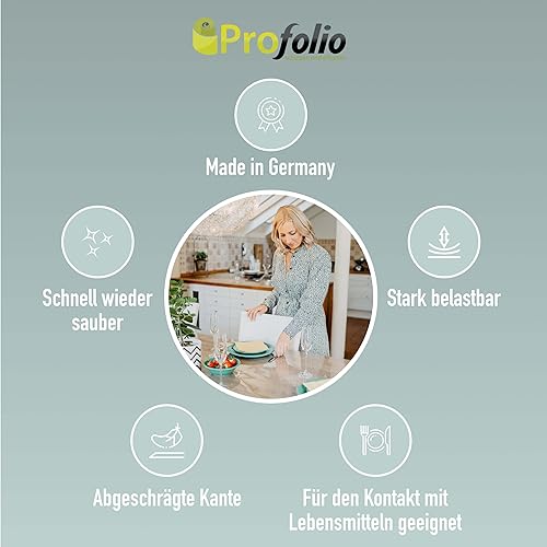 Couronne de l'Avent Profolio's Film de table rond original de 2 mm et bords biseautés, film de protection transparent brillant, fabriqué en Allemagne, taille au choix, 40 cm - Nail Gallerys