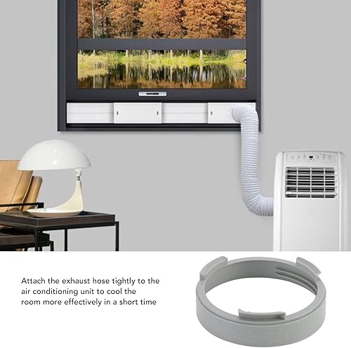 Coupleur AC Portable de 5,9 Pouces, Coupleur de Tuyau D'échappement de Climatiseur Connecteur Rond Universel Accessoires de Climatiseur Mobile Support D'extension de Couplage AC CW CCW Filetage pour T - Nail Gallerys