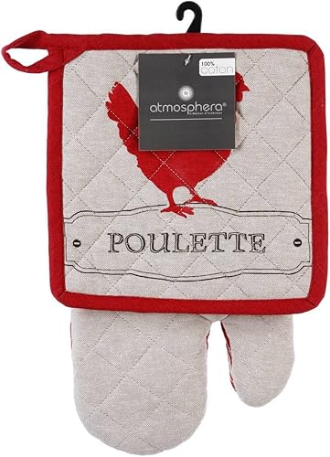 Atmosphera - Gant et manique Poule - Coton - Nail Gallerys