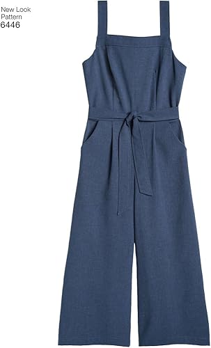 New Look Patron de Couture 6446 pour Femme, pour des Combinaisons et des Robes, de Couleur Blanche - Nail Gallerys