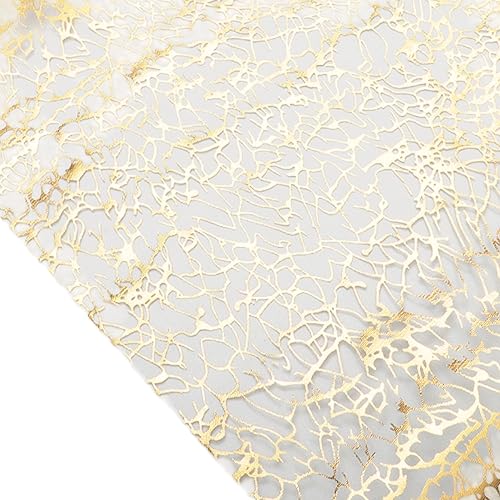 CAPASTEC Chemin De Table, Décoration De Table À Motif Géométrique Brillant, Chemin De Table en Polyester pour Décorations De Fêtes Mariages Anniversaires, 275X28Cm, Tons Dorés - Nail Gallerys