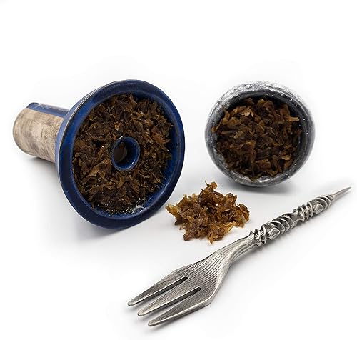 STEAMBOWL Fourchette à tabac avec perforateur Wave Fourchette à tabac de qualité supérieure avec coupefilm Fourchette 2 en 1 parfaite pour foyer en pierre et tête en argile Avec sac de rangement - Nail Gallerys