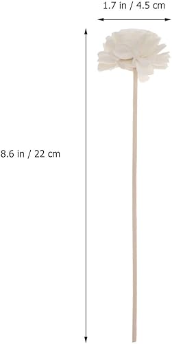 Ciieeo 5pièces Bâtonnets De Rotin Pour Diffuseur De Parfum Avec Décor De Fleurs Accessoires Aromatiques Naturels Pour Maison Et Bureau - Nail Gallerys