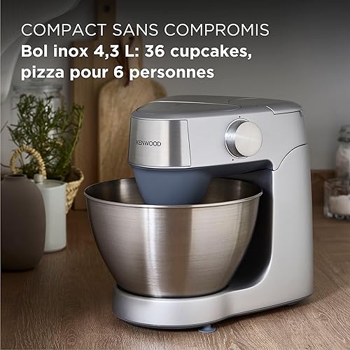 Kenwood KHC29.A0SI Robot pâtissier, 1000 W, 4,3 L, plastique, acier inoxydable, argenté - Nail Gallerys