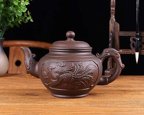 Maya Star Théière chinoise faite à la main en argile violette Yixing, grande capacité, Kongfu pour la maison A03 - Nail Gallerys