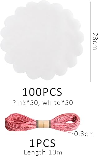 Lot de 100 Sachets en Gaze pour Bonbons de Mariage - Ficelle, Tulle Blanc, Confettis, Sacs Cadeaux - Nail Gallerys