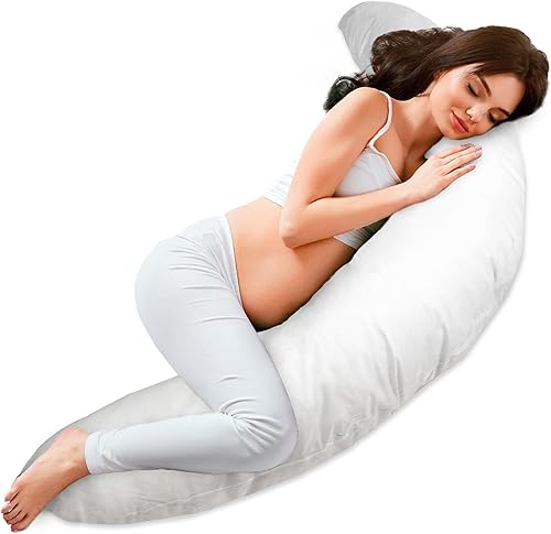 Rembourrage pour Coussin de grossesse et allaitement 160 cm – coussin maternité et corps ou oreiller de grossesse Soutien pour dormir sur le côté et allaiter Parfait pour enceinte en forme de C Blanc - Nail Gallerys