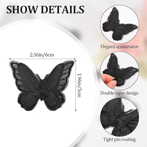 URROMA Lot de 12 appliques en dentelle noire pour couture, loisirs créatifs - Nail Gallerys