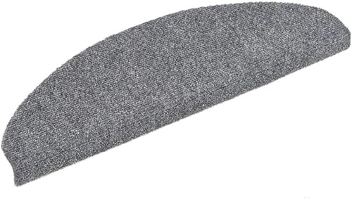 Festnight Set de 15 Marchettes D'escalier Tapis d'escalier Auto-adhésif Surface Antidérapante Gris Clair 65 x 21 x 4 cm - Nail Gallerys