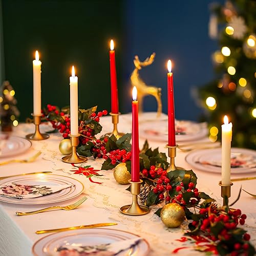 Sziqiqi Bougeoirs pour Centre de Table Mariage - 12 Pièces Chandeliers Petit en Métal Photophore Decorative pour Cheminée Table à Manger Maison Décor - Nail Gallerys