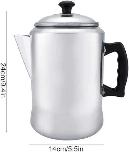 Percolateur à Café En Alliage D'aluminium 3L - Bouilloire à Thé Et Cafetière Avec Couvercle - Nail Gallerys