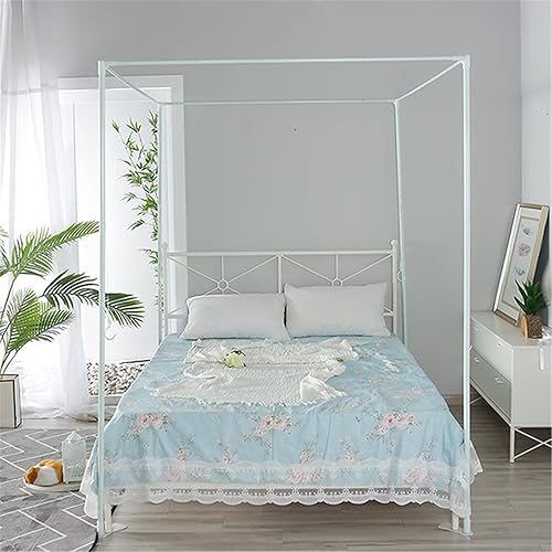 Dalovy Porte moustiquaire pour lit A, auvent en acier inoxydable, cadre en moustiquaire à baldaquin, structure pour lit double/Full/Queen/California King/King Size, lit 1,5×2 M - Nail Gallerys