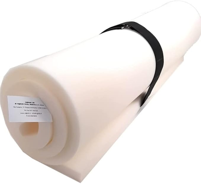 Viglietti Feuille de mousse/éponge/polyuréthane expansé, rigidité moyenne, env. 100 x 200 cm, H 2 cm, T21, blanc - Nail Gallerys