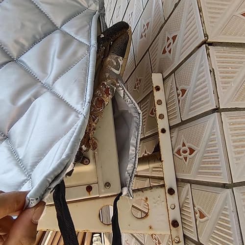 Bache de Protection, Housses De Climatiseur Central ， Housse De Protection Pour Climatiseur Extérieur D'hiver ， Housse De Climatiseur En Velours Épaissi ， Argent Et Bleu ( Color : Silver , Size : 85cm - Nail Gallerys