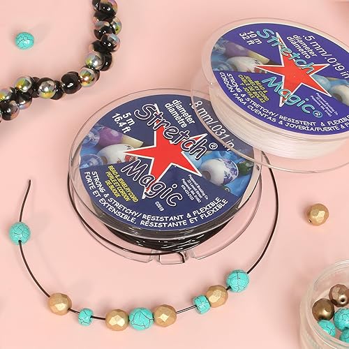 Stretch Magic Bead et bijoux cordon 0,8 mm 5 mètres/pointe fine - Nail Gallerys