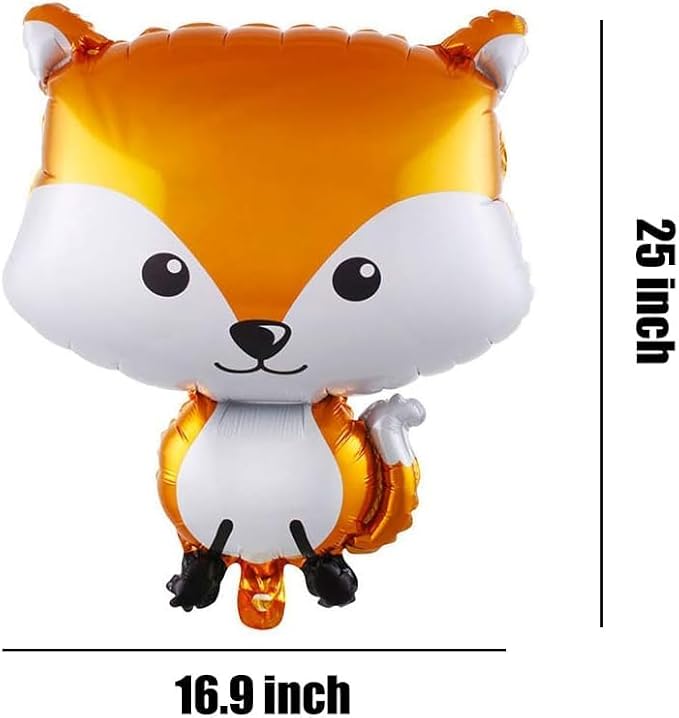 Ballon Renard 5 Pièces Ballons Forme de Renard Ballon Animaux Jungle Decoration Anniversaire Animaux pour Fête Anniversaire Enfant - Nail Gallerys