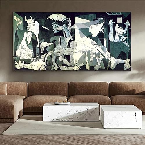 Décorations De Toile Abstraite Peinture Intérieur Mur Art Photos Pour Salon Décor Moderne Célèbres Impressions Noir Et Blanc 100x200cm/39x78in With-Golden-Frame - Nail Gallerys